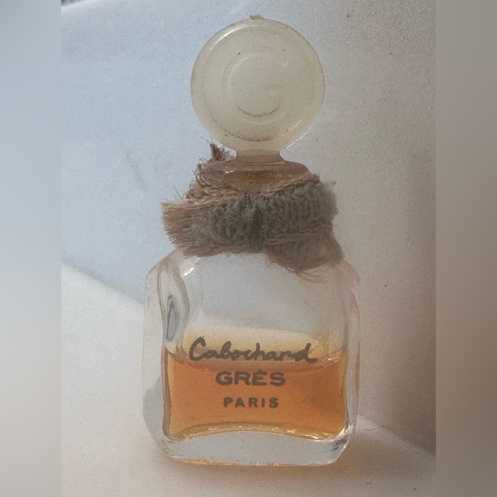Vintage miniature glass bottle perfume Cabochard Gres Paris cologne